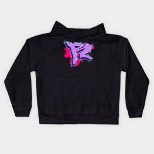 Letter R - Graffiti Street Art Style Kids Hoodie